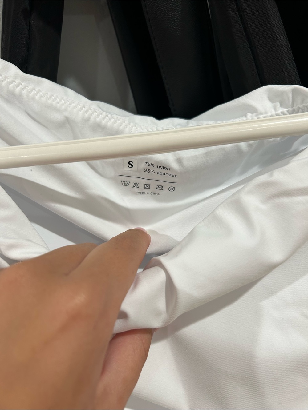 Amazon White Ruched Off-Shoulder Mini Dress - Picture 4 of 4